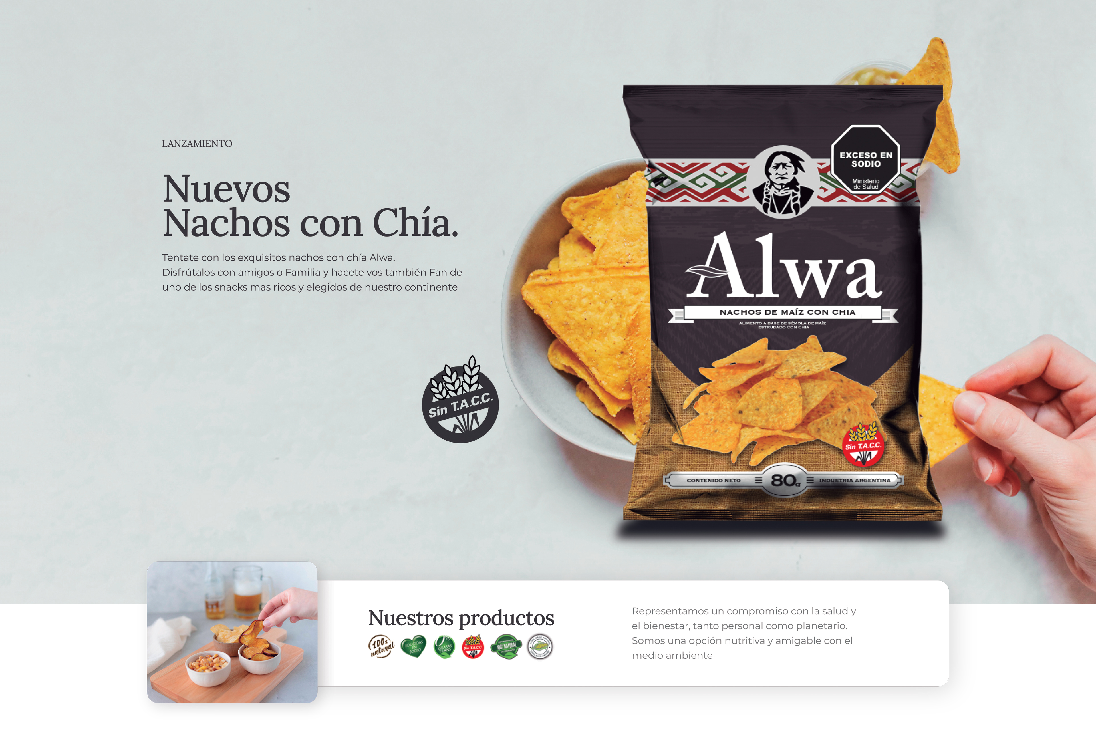 Lanzamiento nachos con chía